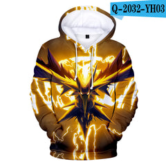 Pokemon Hoodie with Pet Character Print